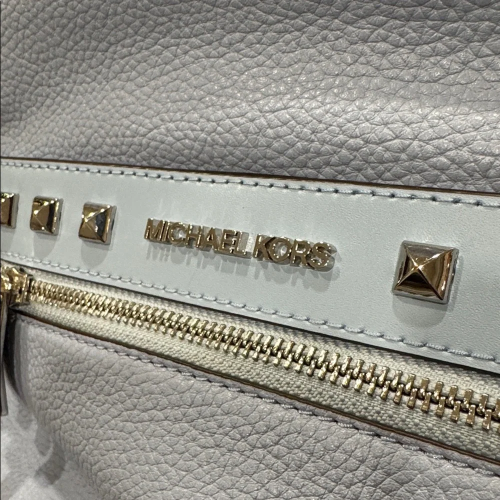 Michael Kors Kenly Blue Leather Studded Backpack
